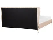 Bett mit Lattenrost Samtstoff MIRIBEL 180 x 200 cm Beige_870659