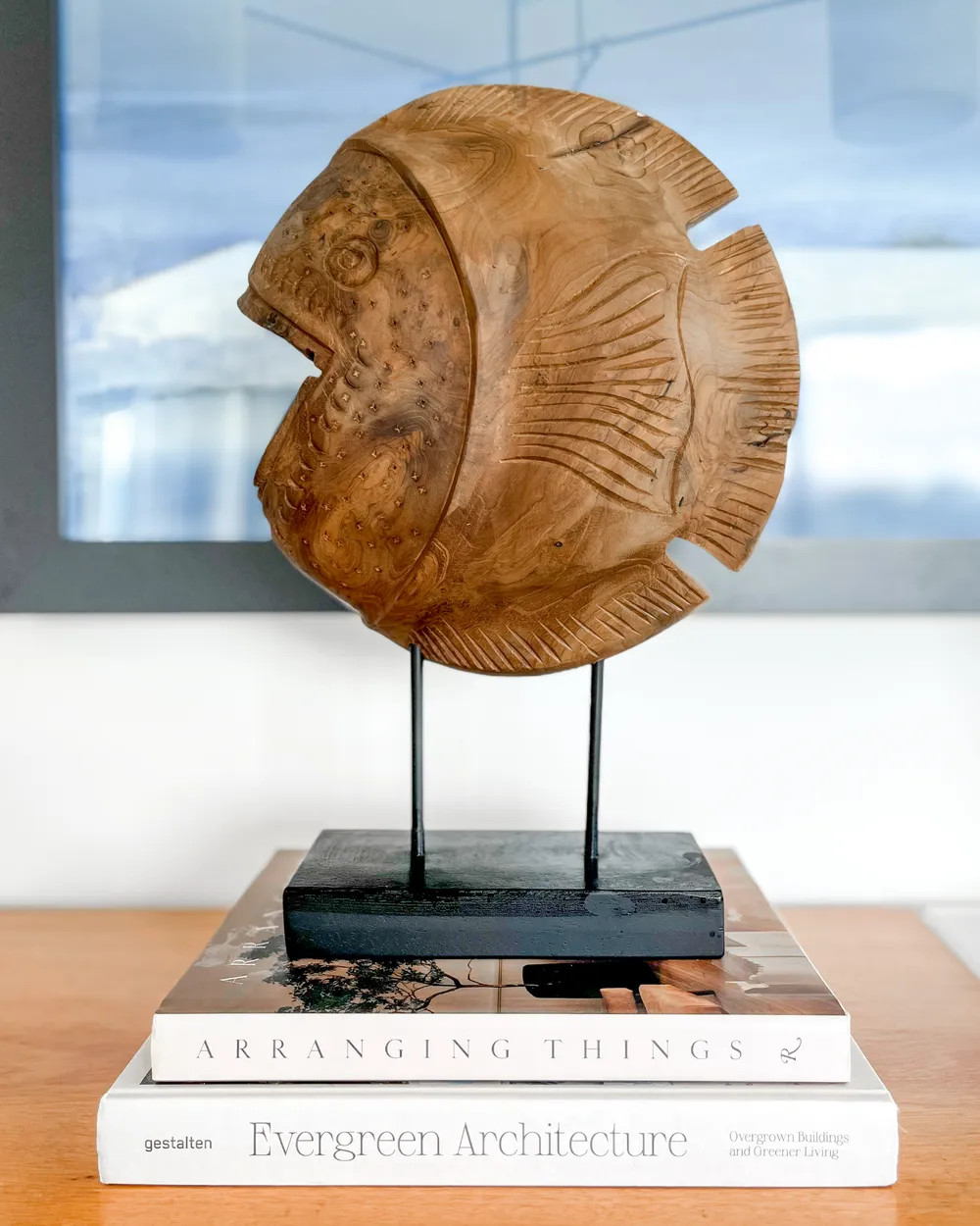 Accessorio decorativo Pesce PLAICE FISH Legno di teak Marrone_1000922