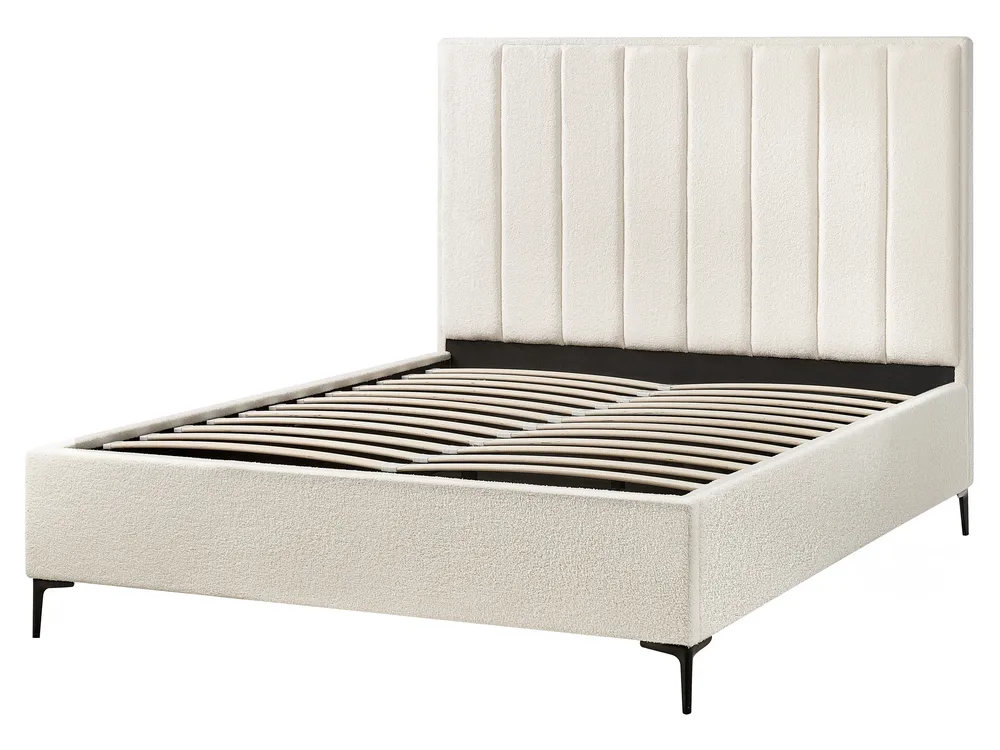 Ottoman Bed SEZANNE Boucle Off-White 160 x 200 cm (EU King Size)_939772
