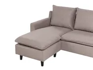 Corner Sofa 3 Seater ELVENES Velvet Taupe Right Hand_966893