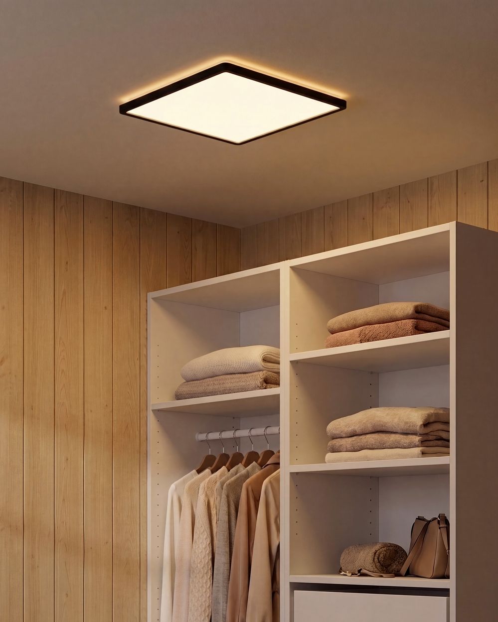 LED Ceiling Lamp CEREON with Remote with Dimmer Black