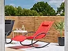 Leżak ogrodowy bujany CARANO II Metal Czerwony