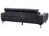 5-Sitzer Sofa Set Samtstoff schwarz VEGAMO_926005