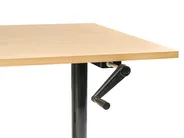 Manual Adjustable Standing Desk DESTINAS 160 cm 72 cm Black/ Light Brown_1000626