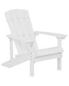 Záhradná stolička s podnožkou biela ADIRONDACK_809485