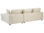 Corner Sofa 4 Seater KOHLO with Ottoman Fabric Light Beige Left Hand_945079