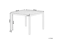 Garden Dining Table PRATO 95 cm 95 cm Grey_741547
