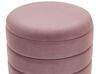 Set de 2 poufs en velours rose avec rangement GARLAND_772415