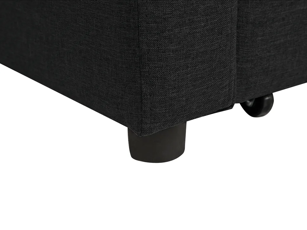 Divano letto 3 posti GLOMMA Tessuto Nero_718006
