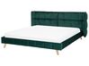 Tmavě zelená sametová postel 180 x 200 cm SENLIS_740814