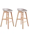 Conjunto de 2 sillas de bar MICCO Gris pardo