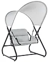 Patio Swing SOLAGNA Metal Light Grey