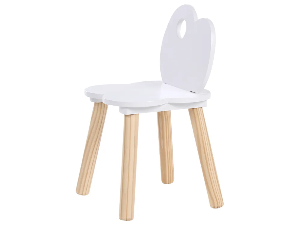 Kids Table and Chair Set CLOUDY White_1029357