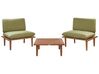 2 Seater Certified Acacia Wood Garden Sofa Set Olive Green FRASCATI_919569