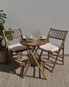 Bamboo Bistro Set Light Wood and Off-White SAVALLETRI_860473