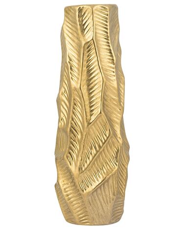 Dekoratívna kameninová váza 37 cm zlatá ZAFAR