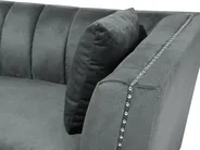 Living Room Set 5 Seater GAULA Velvet Grey_720623
