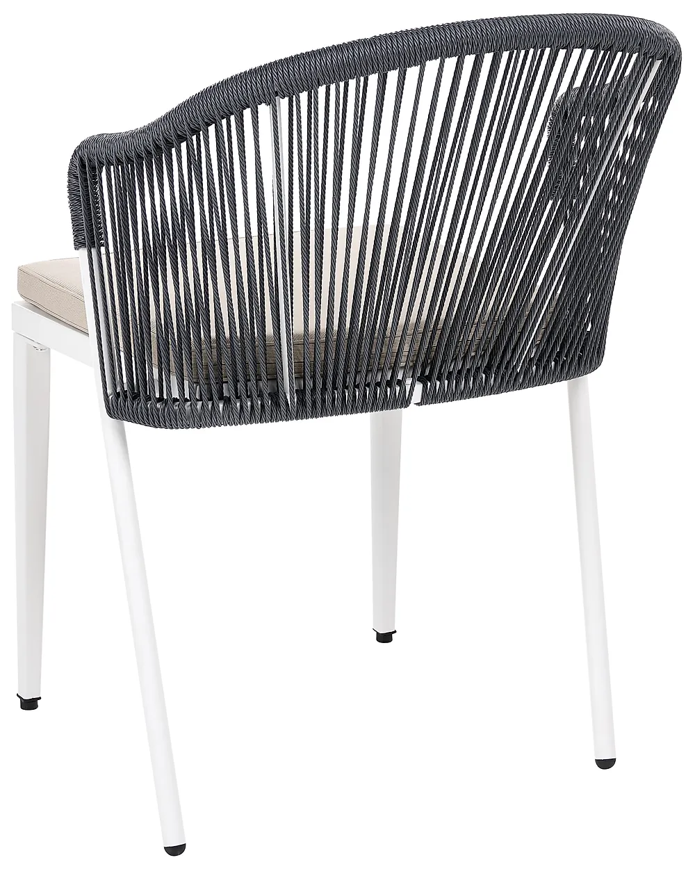 Set of 2 Garden Chairs with Cushions PARANEA Metal Grey_1179633