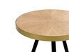 Table d'appoint en bois clair et doré ROMANA_912852