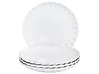 Set of 4 Side Plates NETTLE Stoneware White 21 cm