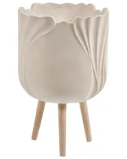 Elevated Plant Pot ARPONE 36 cm Light Beige_1082453