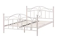 Bed Metal ANTLIA 120 x 200 cm (EU Small Double) Light Beige_1165262