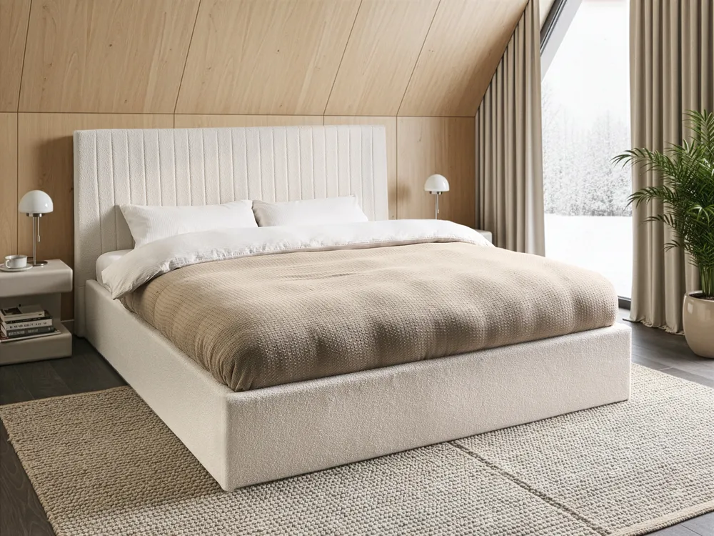 Ottoman Bed VION Boucle Off-White 180 x 200 cm (EU Super King)_1042558