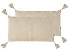 Set of 2 Decorative Cushions CAESIA 30 x 50 cm Cotton Light Beige Solid