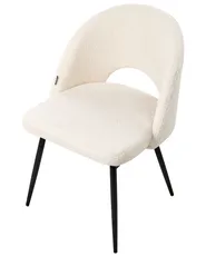 Set of 2 Dining Chairs ONAGA Boucle White_877462