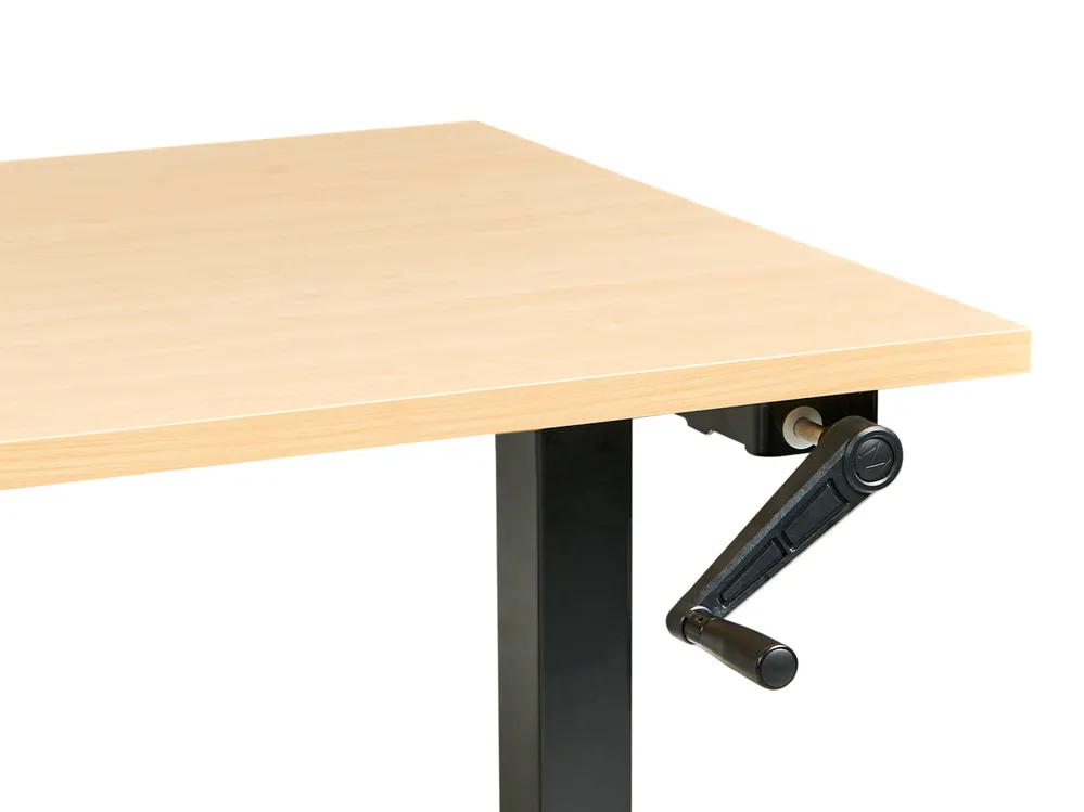 Manual Adjustable Standing Desk DESTINES 160 cm 72 cm Black/ Light Brown_1000552