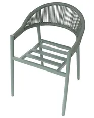 Set of 4 Garden Chairs with Cushions ORMEA Metal Green_1080028