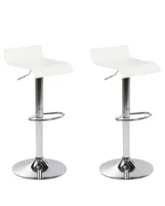 Set di 2 sedie alte VALENCIA Bianco_226816