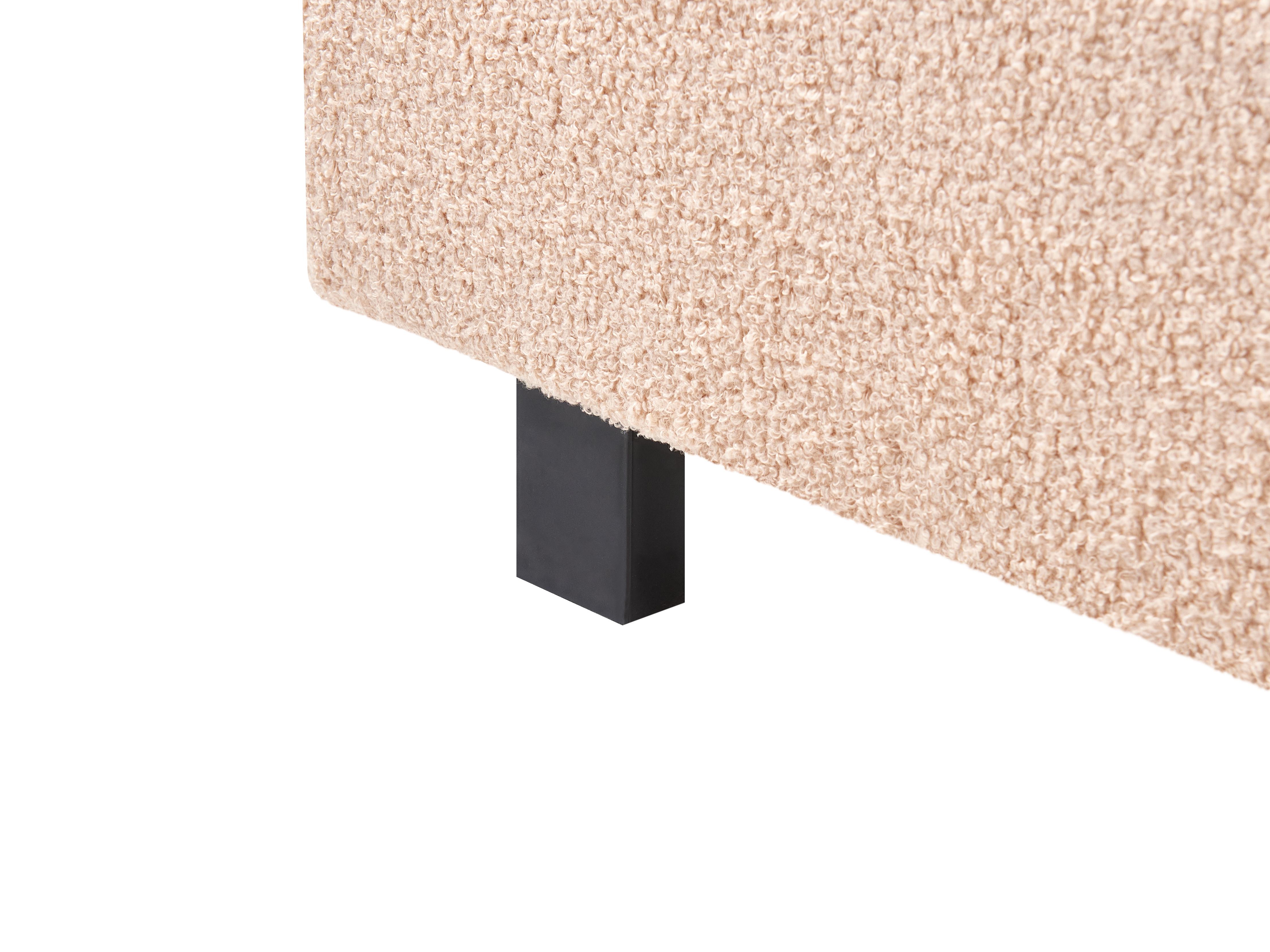 Bed Boucle ALBI 120 x 200 cm (EU Small Double) Beige_1060910
