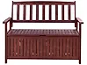 Garden Bench SOVANA 120 cm with Storage Acacia Wood Dark Red