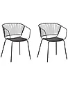 Set of 2 Dining Chairs RIGBY Metal Black
