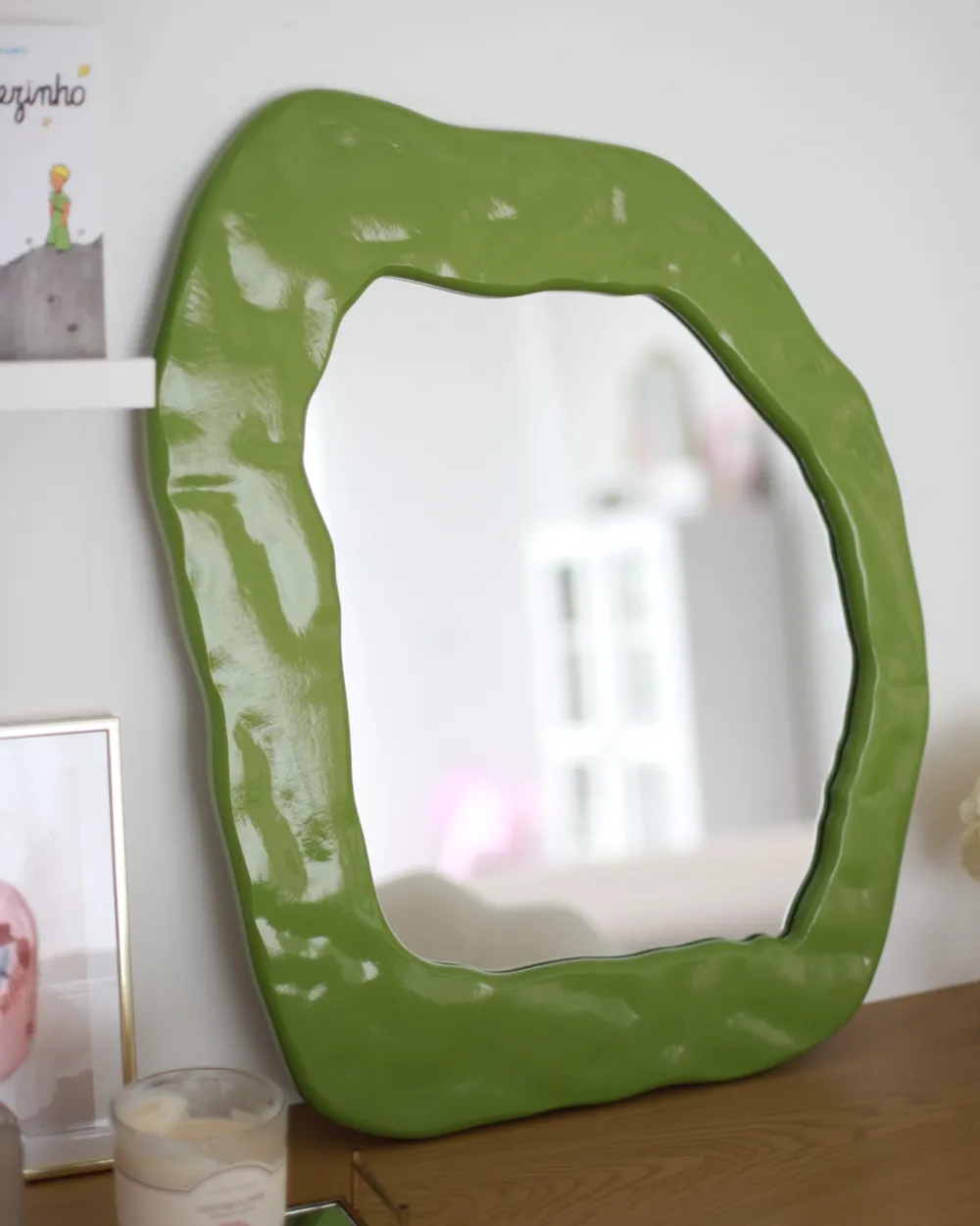 Specchio MARTYRE 57 cm 74 cm Verde_1041860