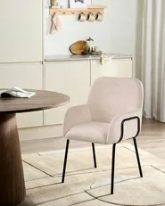 Dining Chair ALGONA Boucle Light Beige_1050159