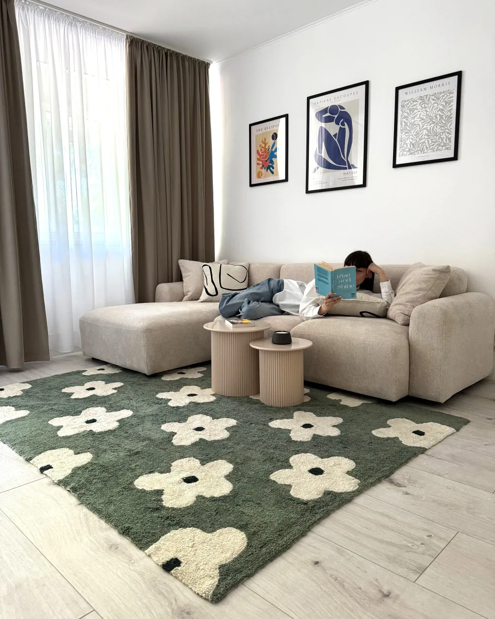 Modular Corner Sofa HEDE Fabric Light Beige Right Hand_1170146