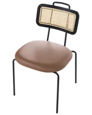 Set of 2 Dining Chairs ADELANTO Metal Brown_1039743