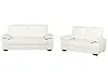 Living Room Set 5 Seater VOGAR Faux Leather Off-White