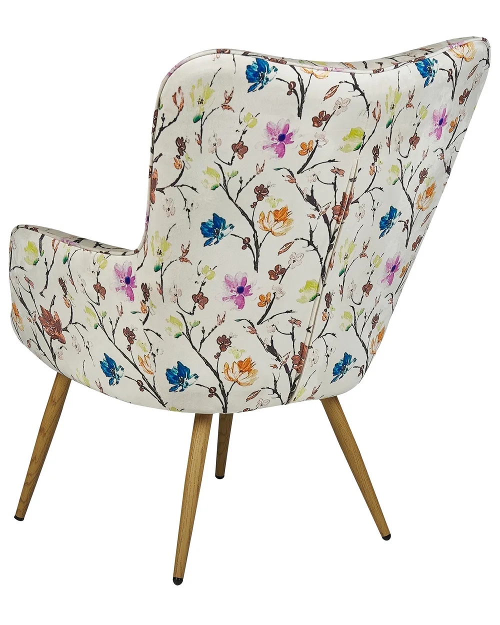 Wingback Armchair Armchair Floral Pattern Wingback Chair VEJLE