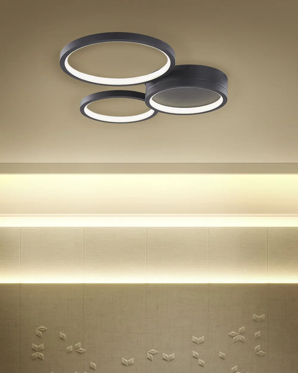 LED Ceiling Lamp AGNAT Metal Black