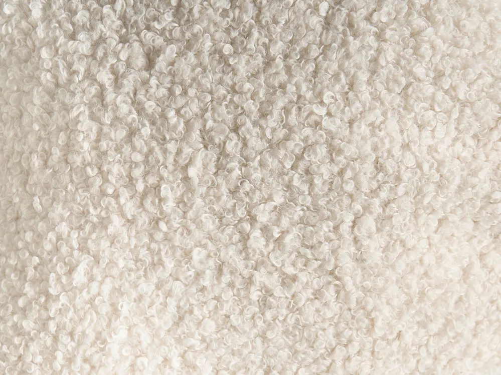Zestaw 3 poduszek dekoracyjnych WINTERLAND 30 x 35 cm 45 x 25 cm Boucle Jasnobeżowy Wzór świąteczny_1033022