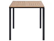 Garden Dining Table LEVANTO 80 cm 80 cm Metal Black_1179375