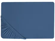 Prześcieradło z gumką JANBU 200 x 200 cm Bawełna Granatowy_845222