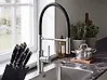 Kitchen Pull Out Tap ARKHATA Silver