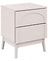 2 Drawer Bedside Table BOULIA Light Beige