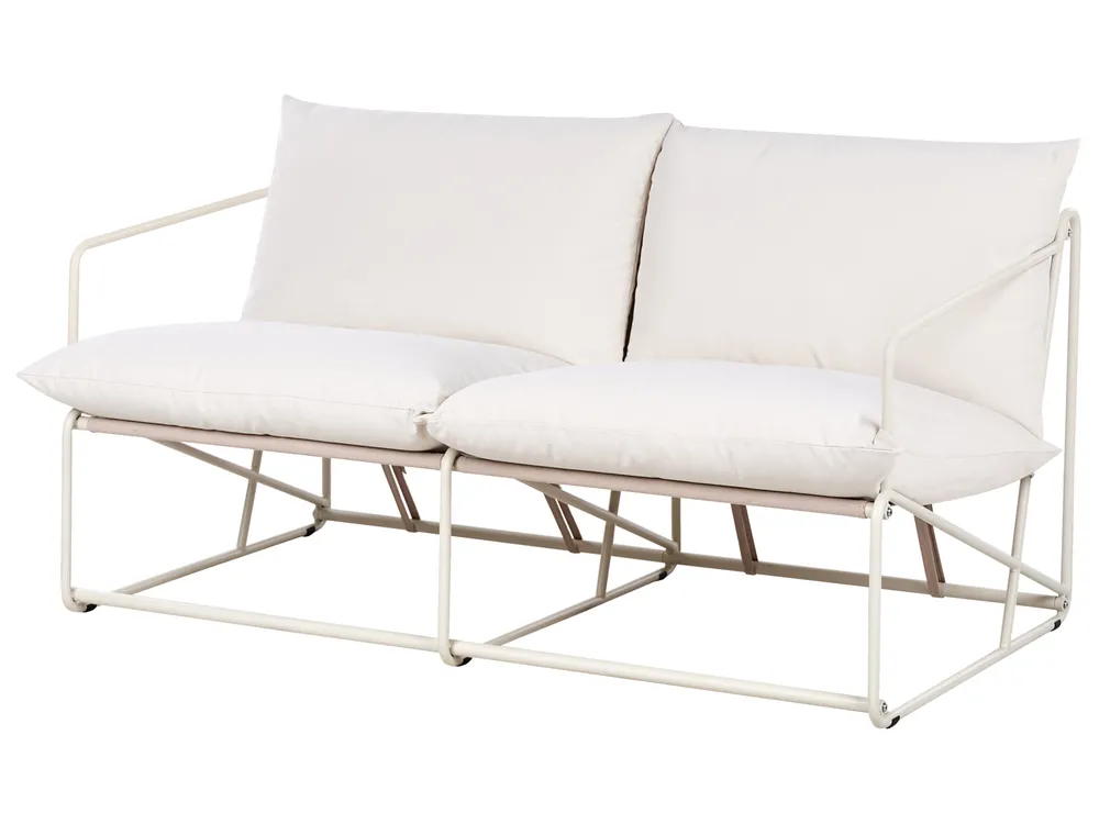 Set di divani da giardino 3 posti PONTE Metallo Beige chiaro_1013370