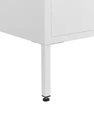Szafka ze szklanymi drzwiami ESHOLT 80 cm Metal Biały_1017013