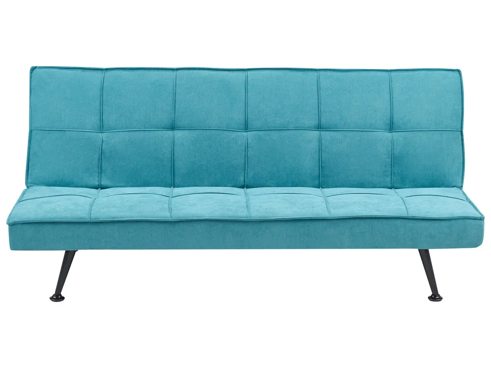 Sofa Bed 3 Seater HASLE Fabric Sea Blue